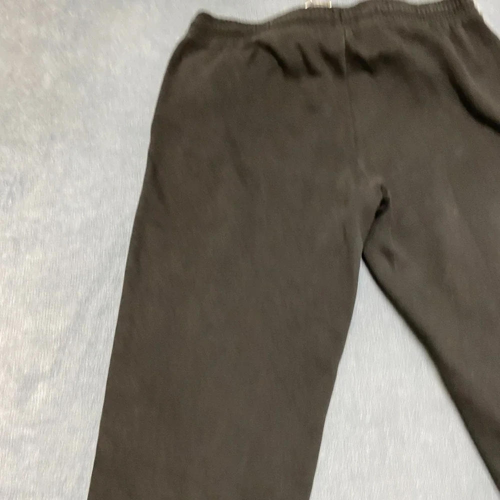 Adidas Sweatpants Mens Large Black Skinny Leg Logo Drawstring Waist Winter Warm